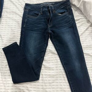 American Eagle Outfitters Women's Dark Blue Jeggings